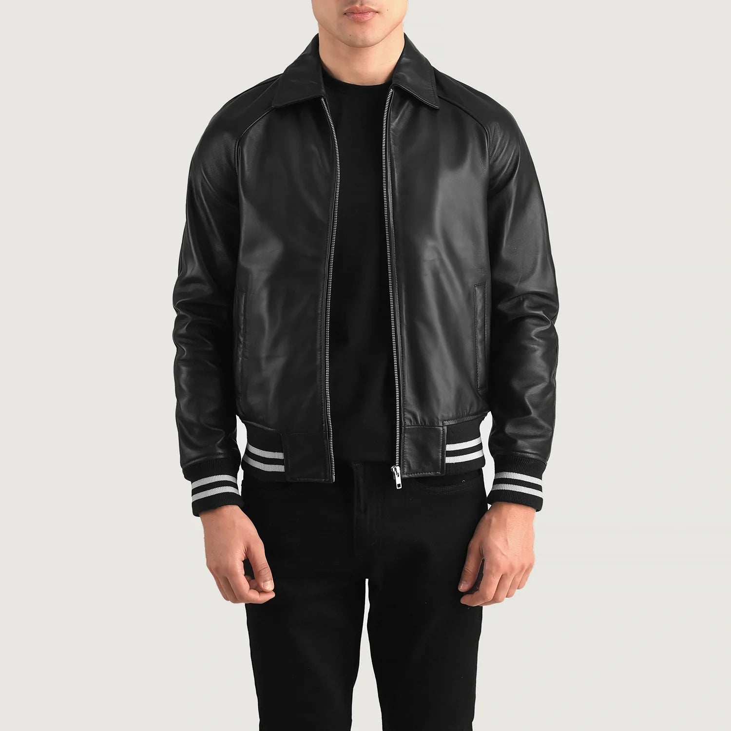 Kensington Modern Leather Varsity Jacket