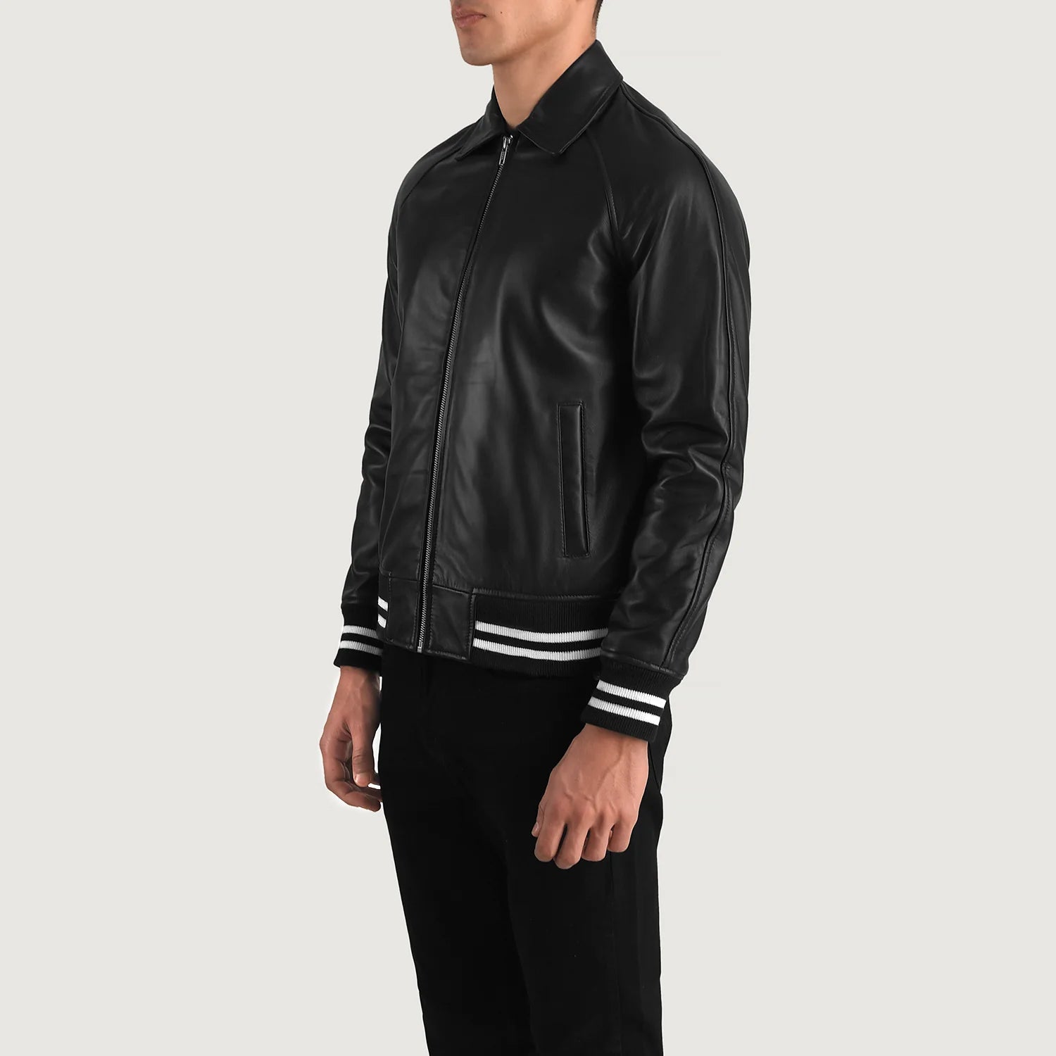 Kensington Modern Leather Varsity Jacket