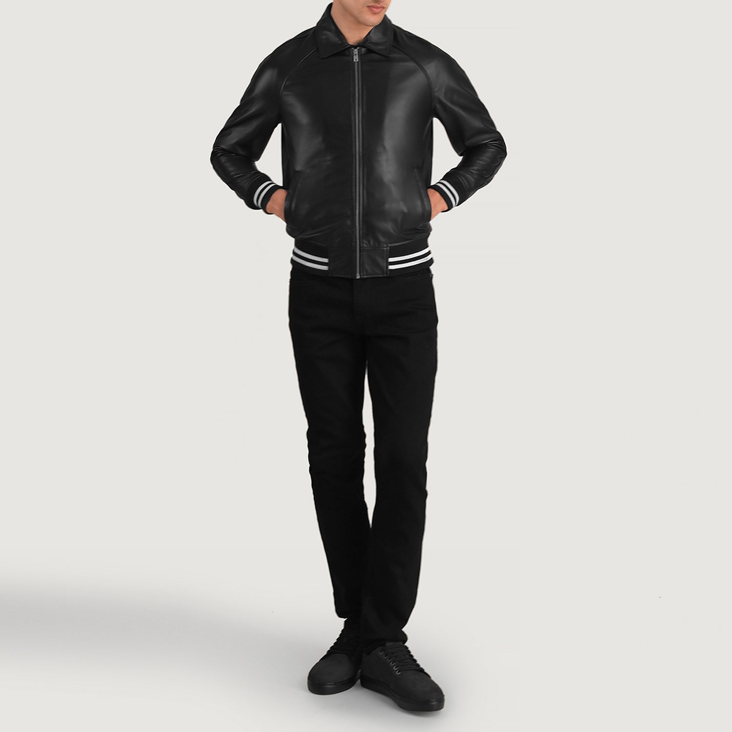 Kensington Modern Leather Varsity Jacket