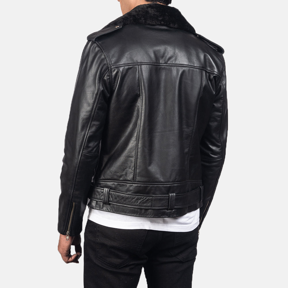 Furton Leather Biker Jacket