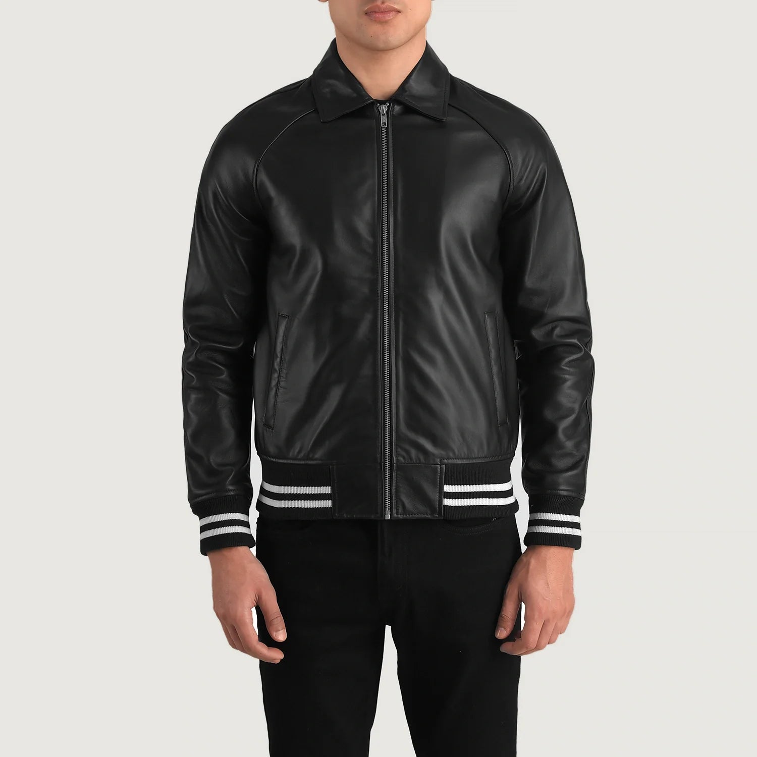 Kensington Modern Leather Varsity Jacket