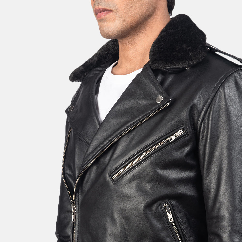 Furton Leather Biker Jacket