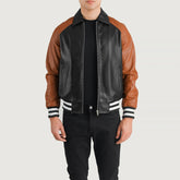 Kensington Modern Leather Varsity Jacket