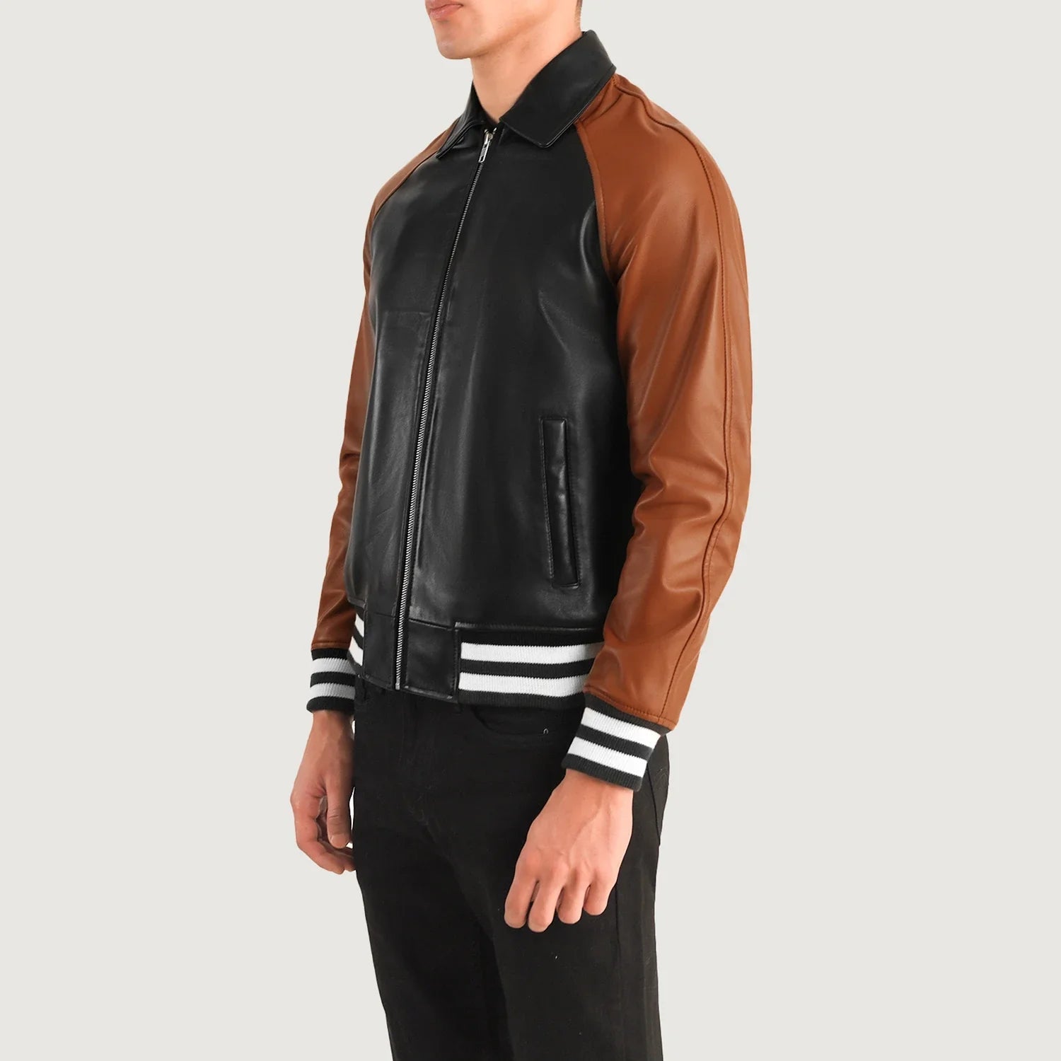 Kensington Modern Leather Varsity Jacket