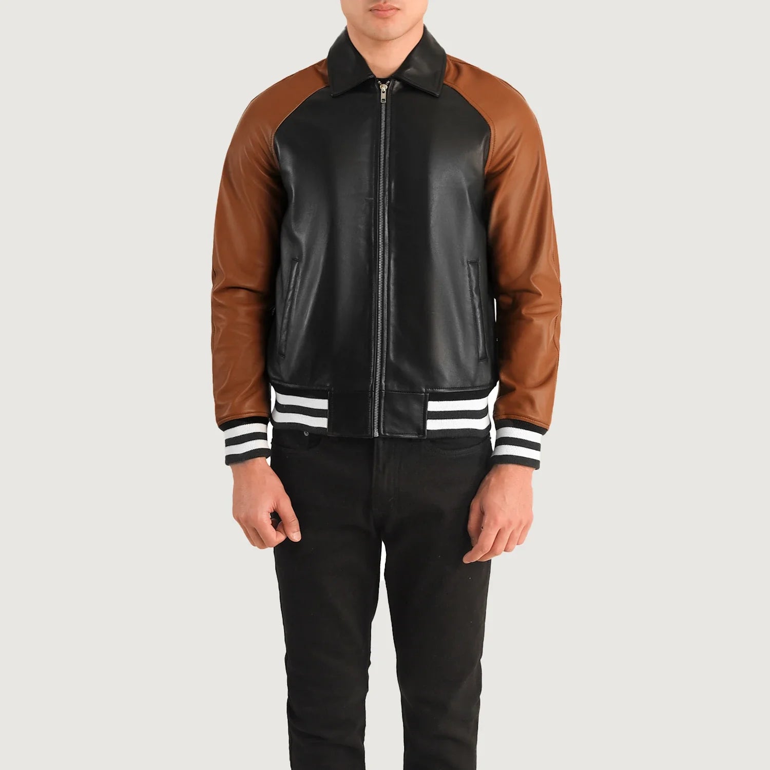 Kensington Modern Leather Varsity Jacket