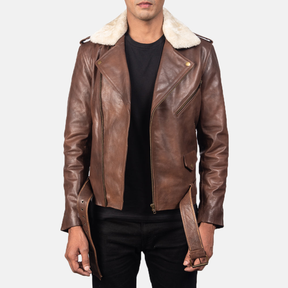 Furton Leather Biker Jacket