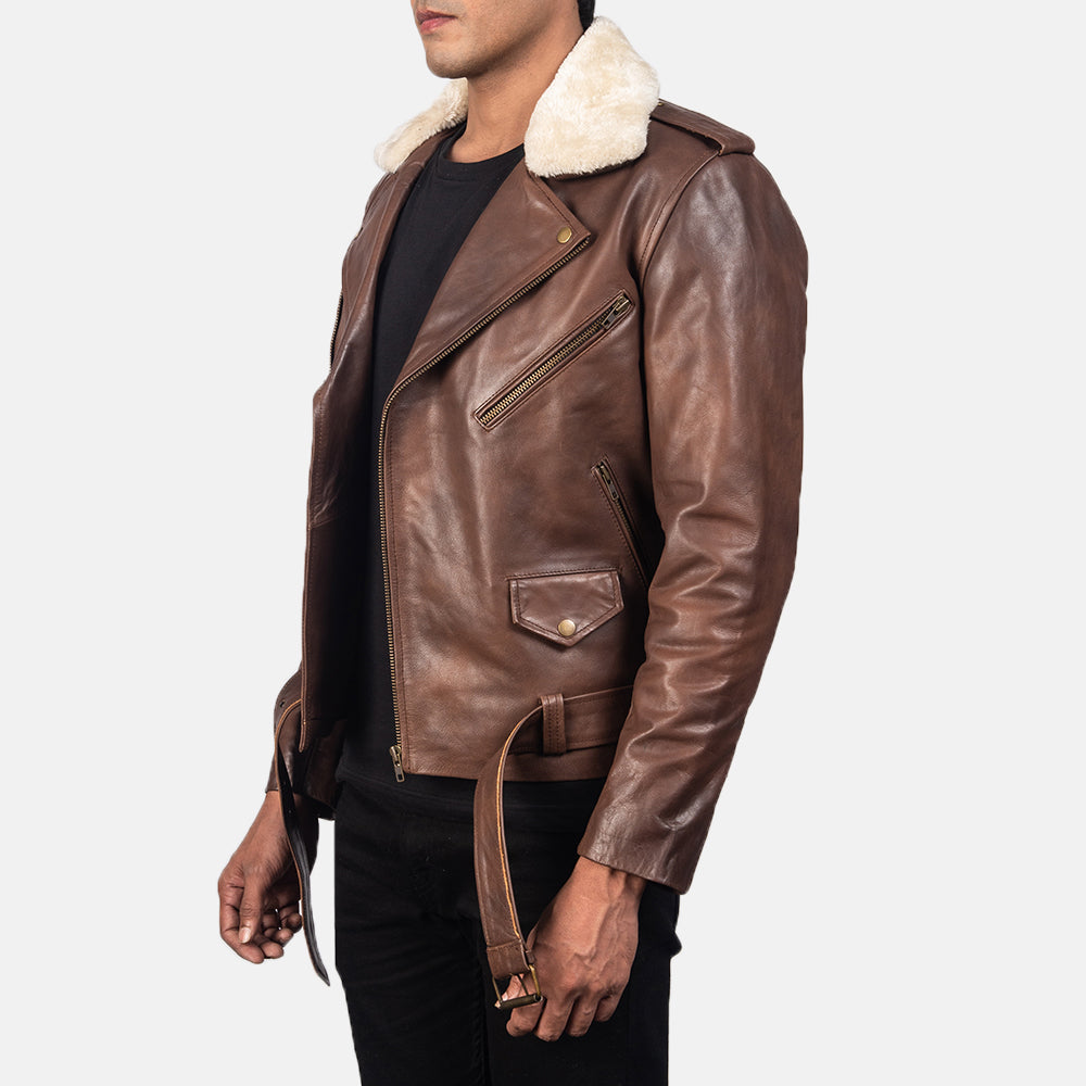 Furton Leather Biker Jacket