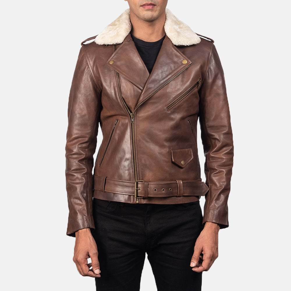 Furton Leather Biker Jacket