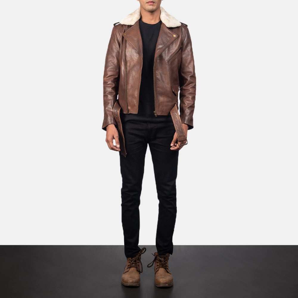 Furton Leather Biker Jacket