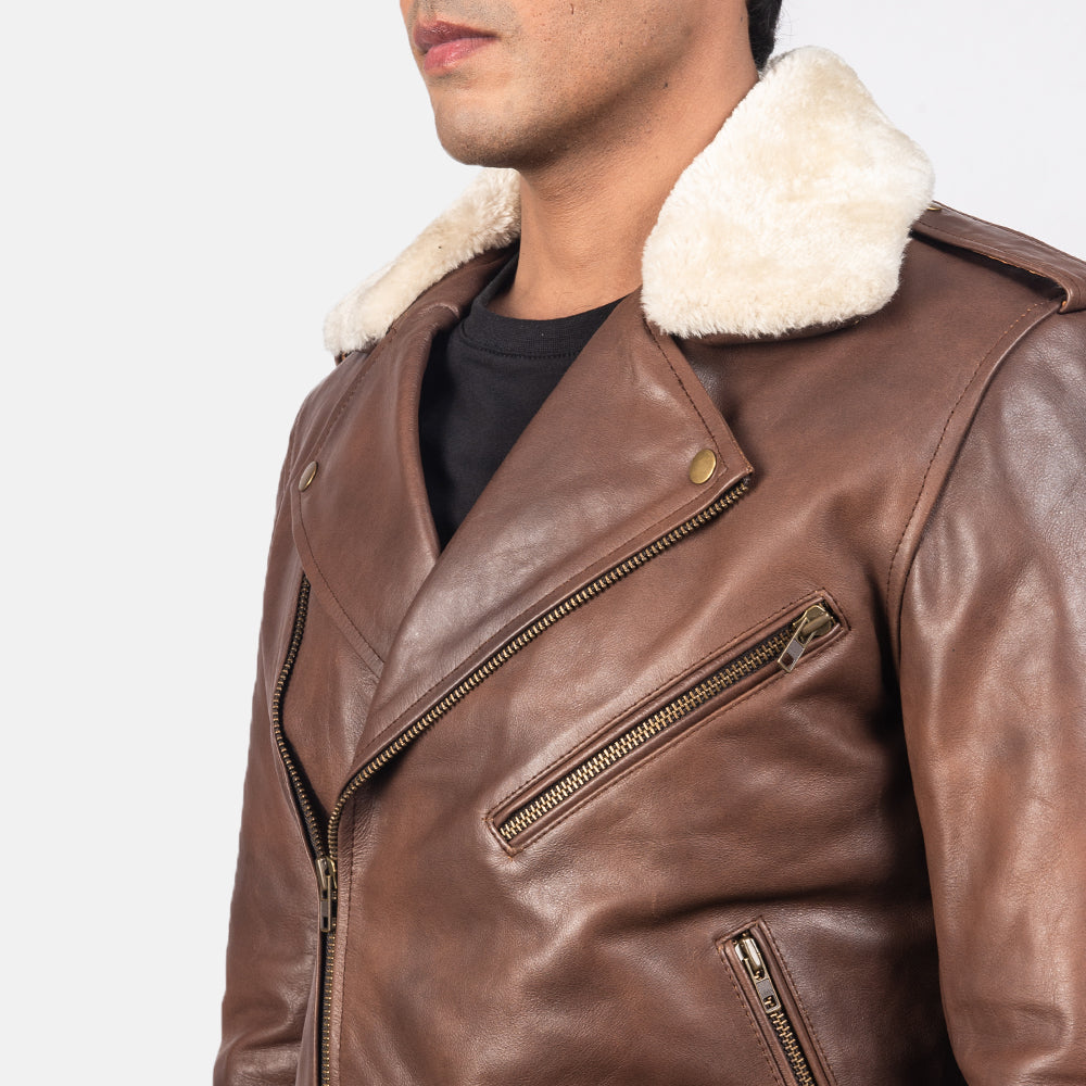 Furton Leather Biker Jacket