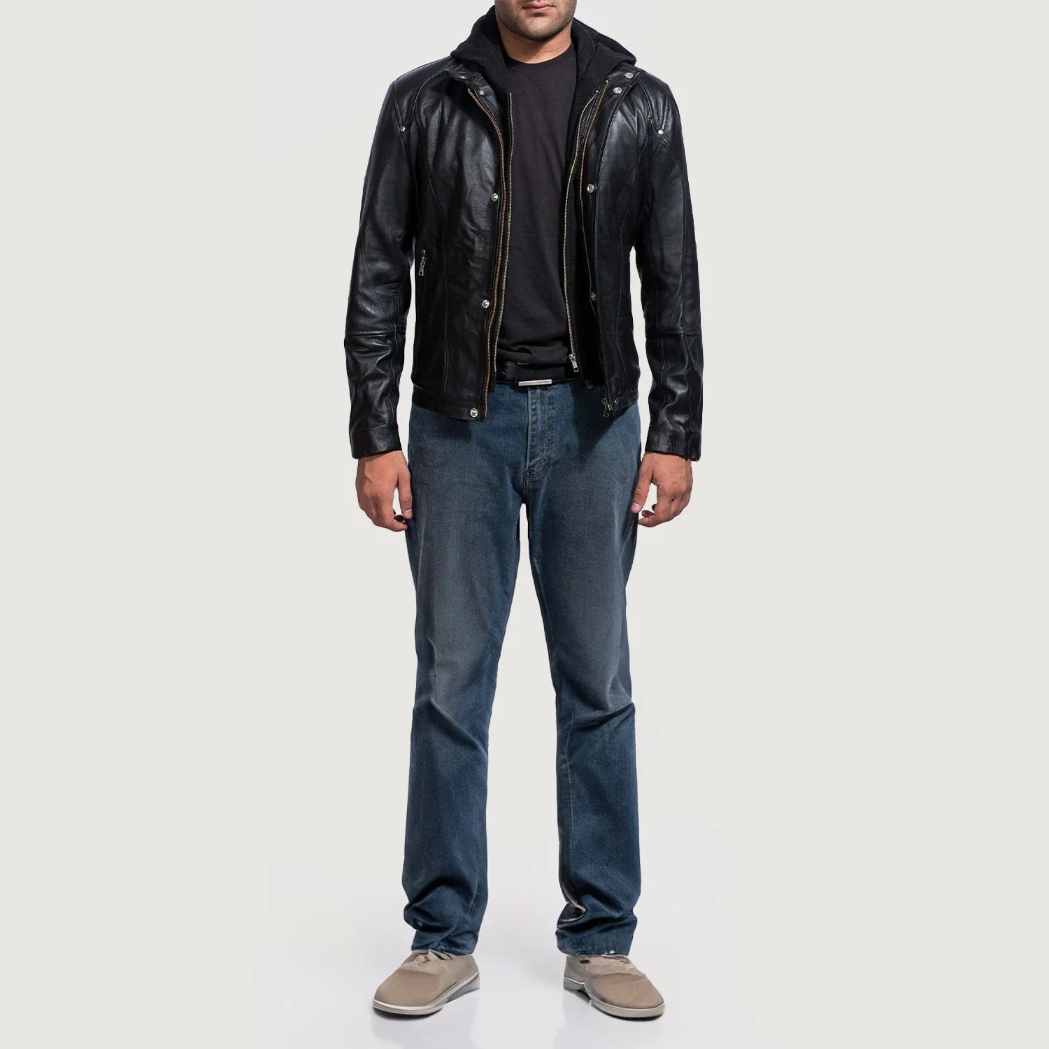 Highland Hooded Leather Jacket