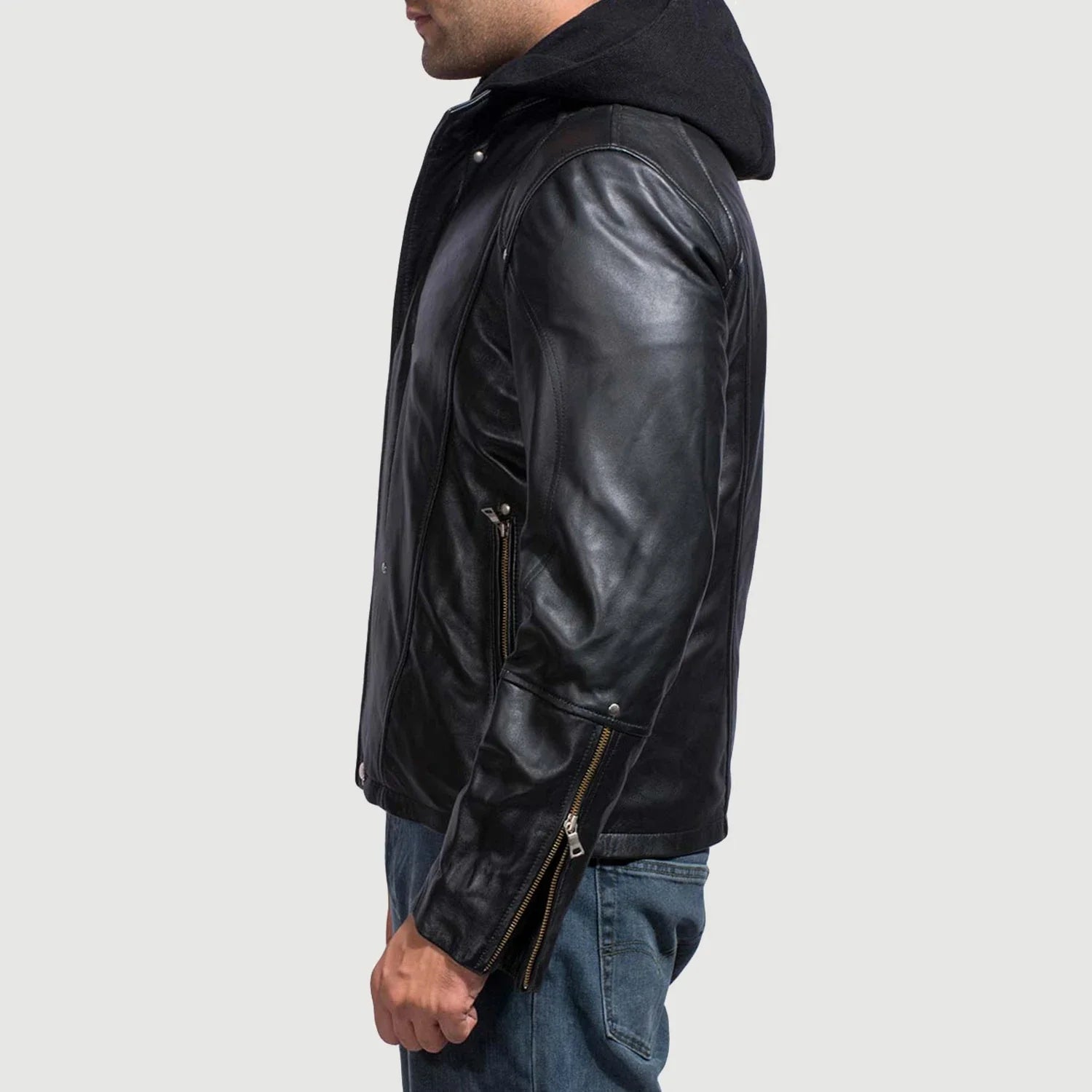 Highland Hooded Leather Jacket