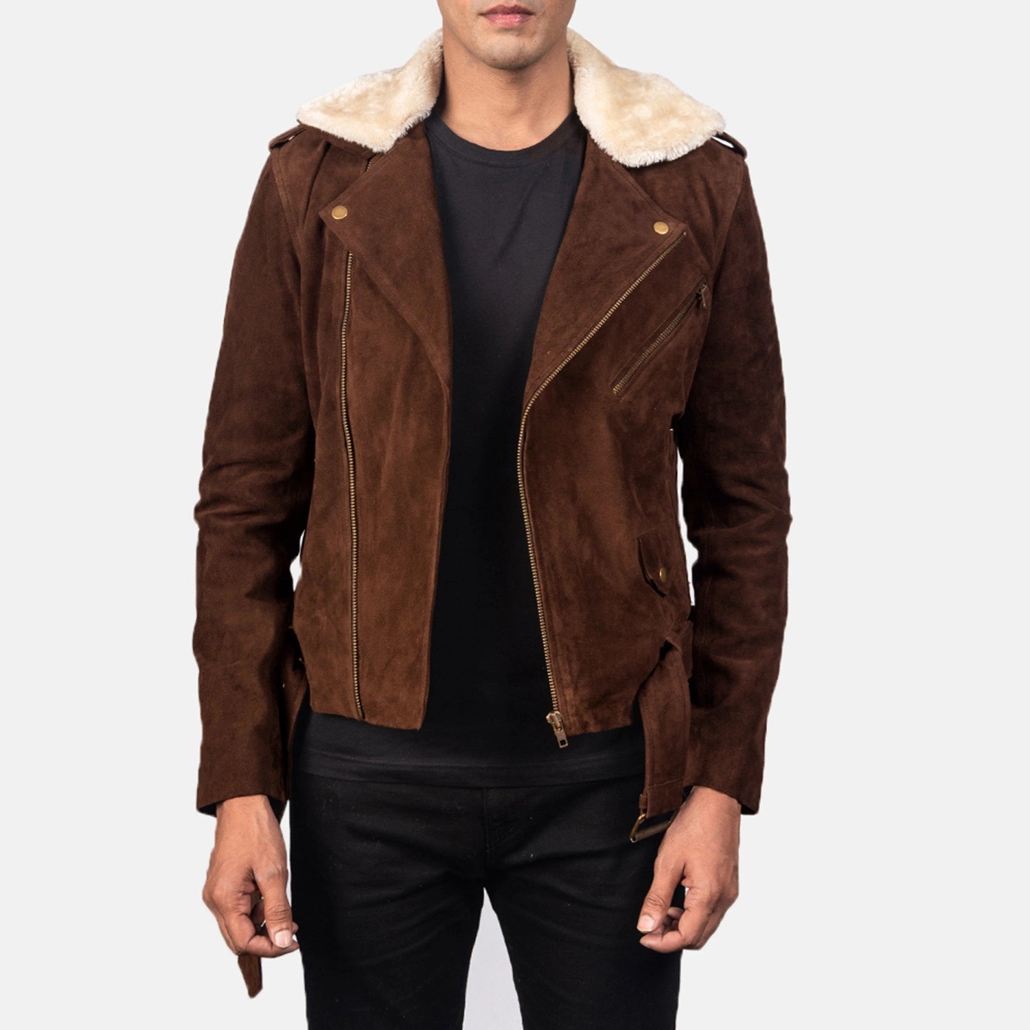 Furton Leather Biker Jacket