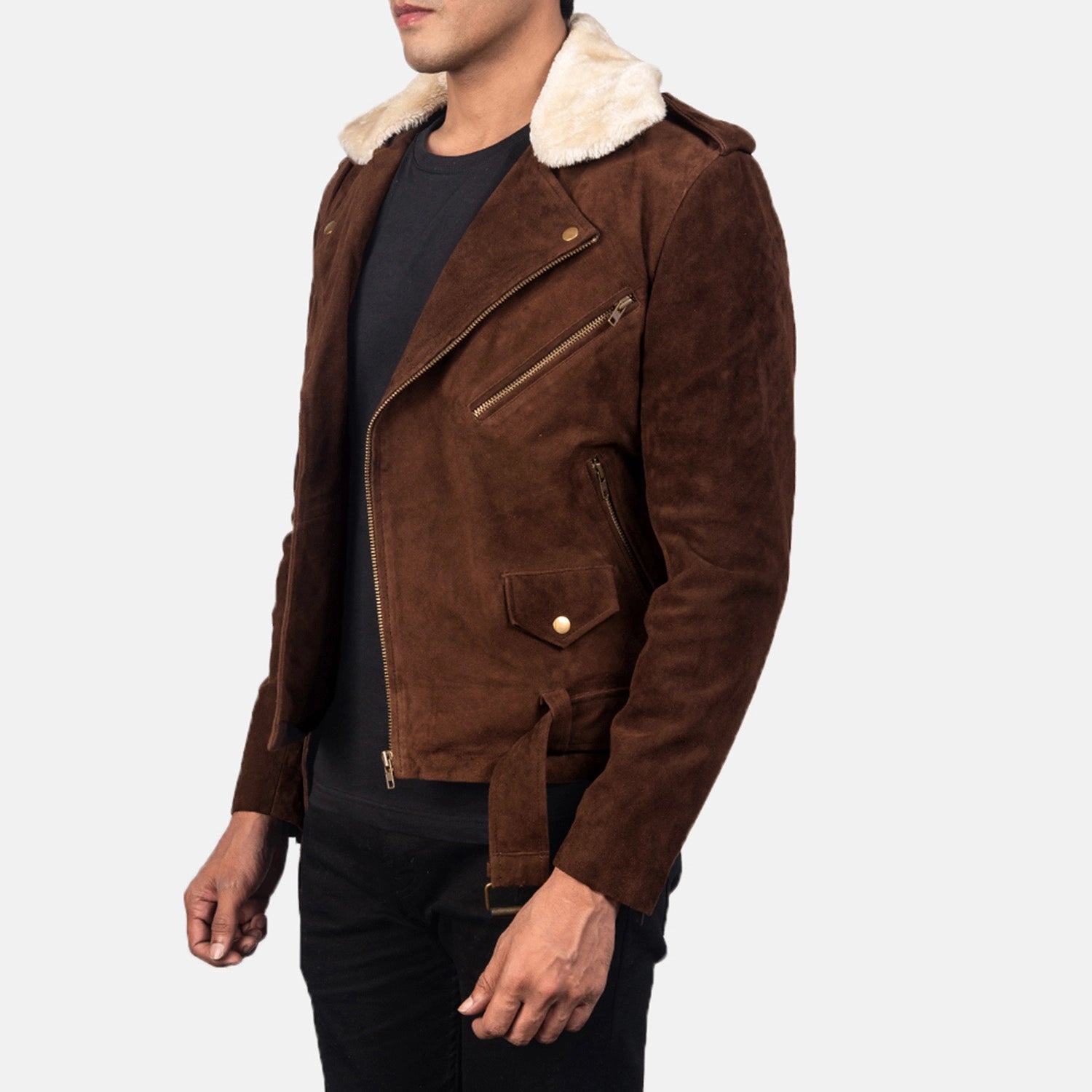 Furton Leather Biker Jacket