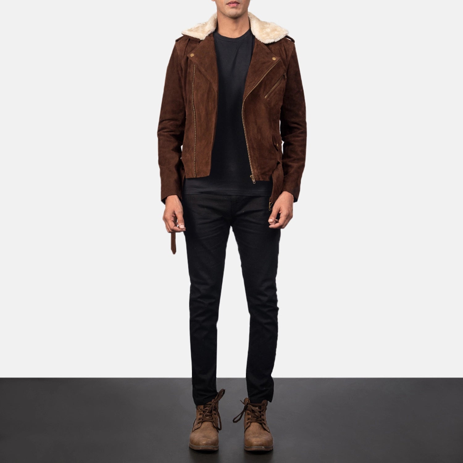 Furton Leather Biker Jacket