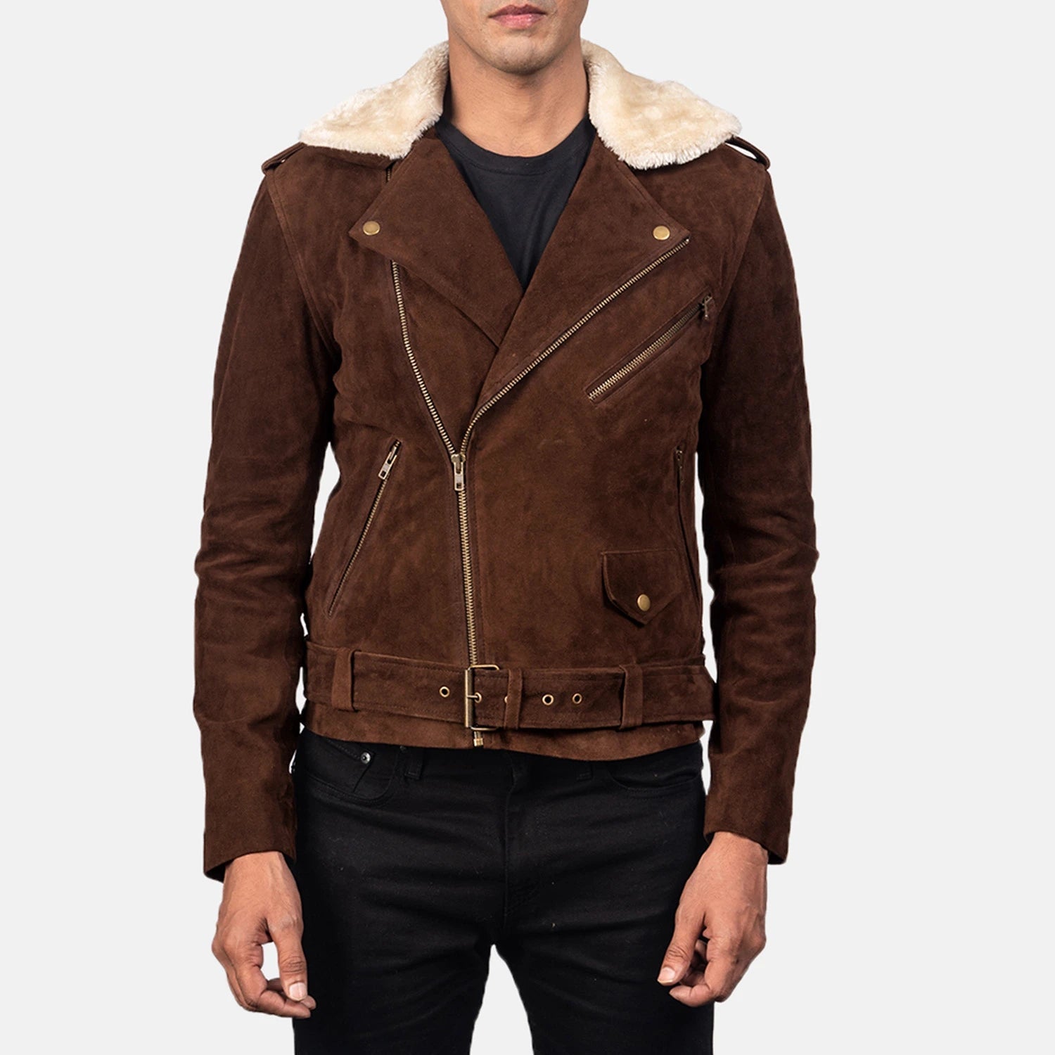 Furton Leather Biker Jacket