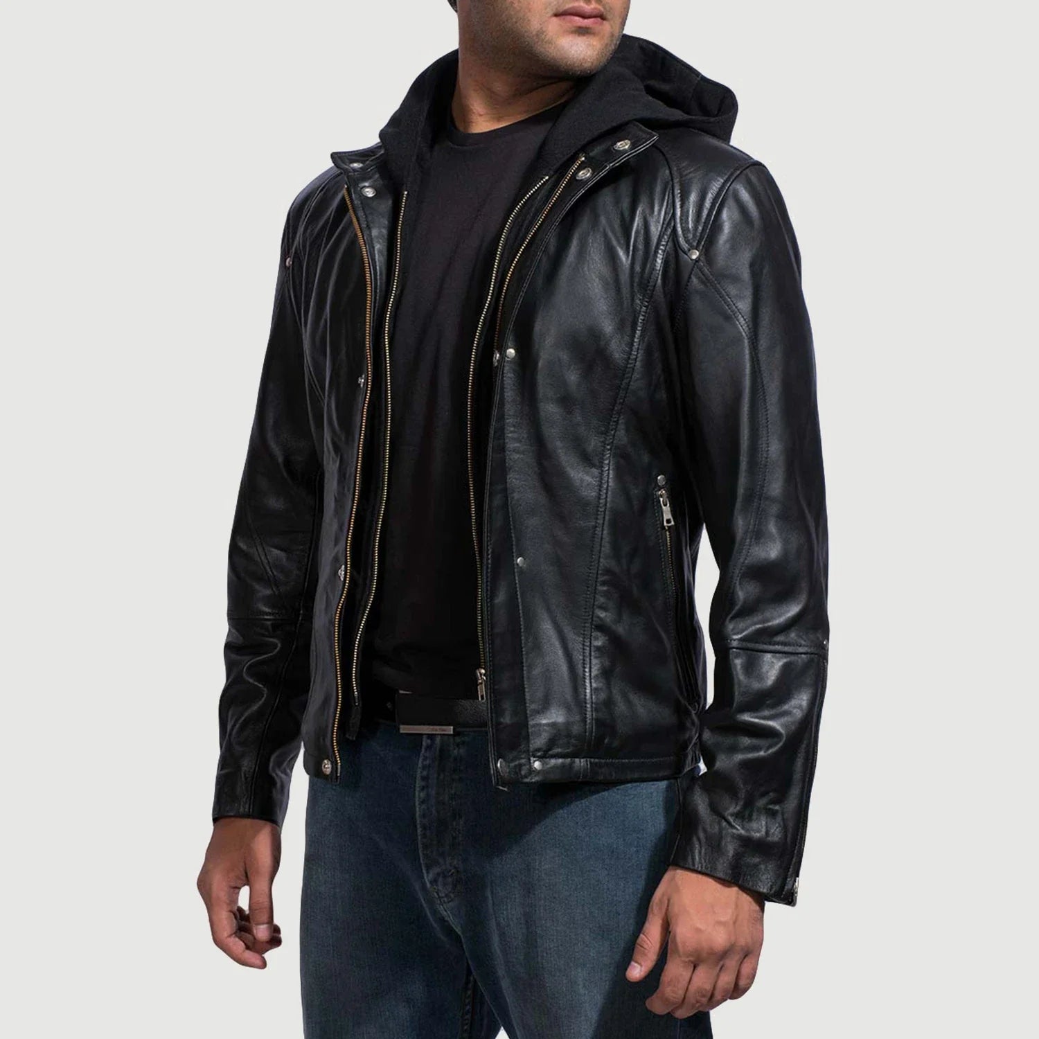 Highland Hooded Leather Jacket