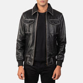Maverick Classic Leather Bomber Jacket