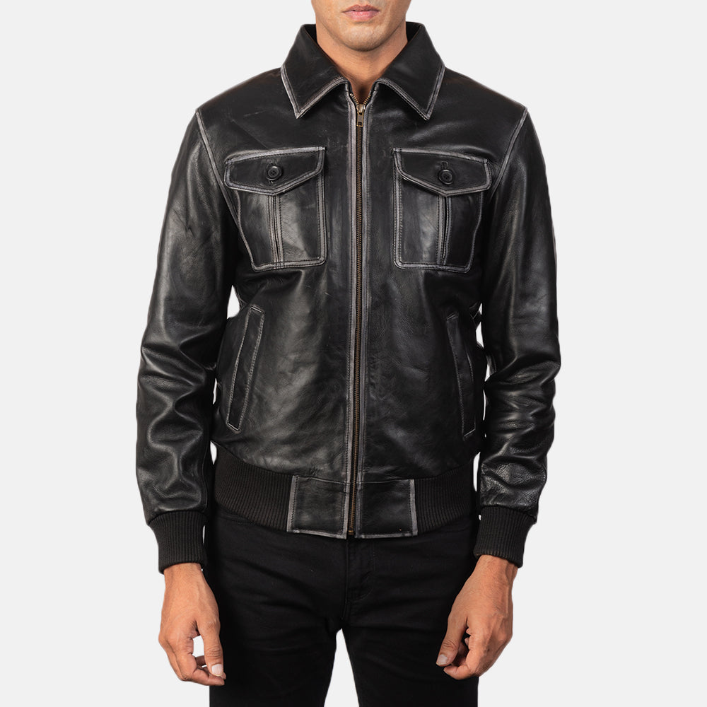 Maverick Classic Leather Bomber Jacket