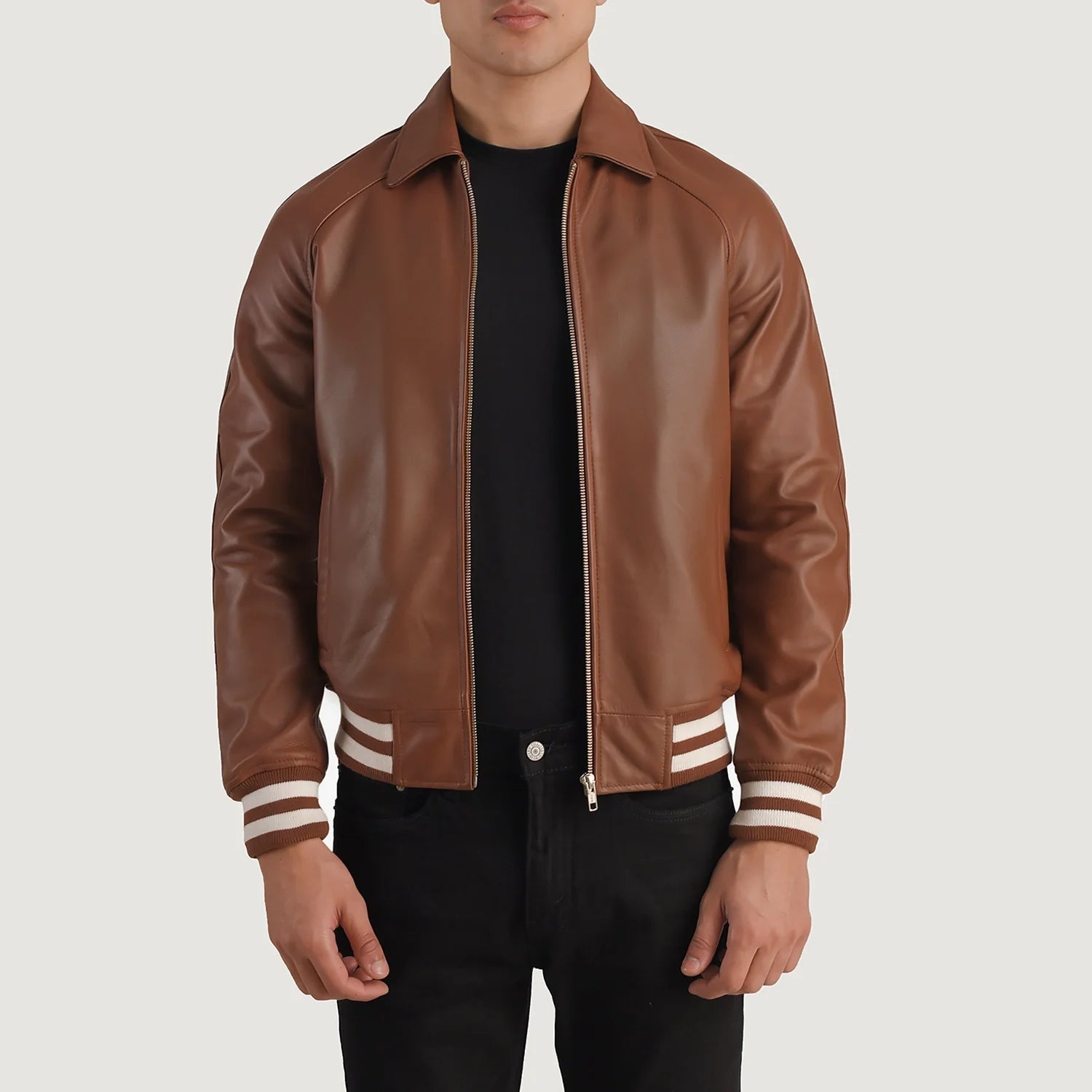 Kensington Modern Leather Varsity Jacket