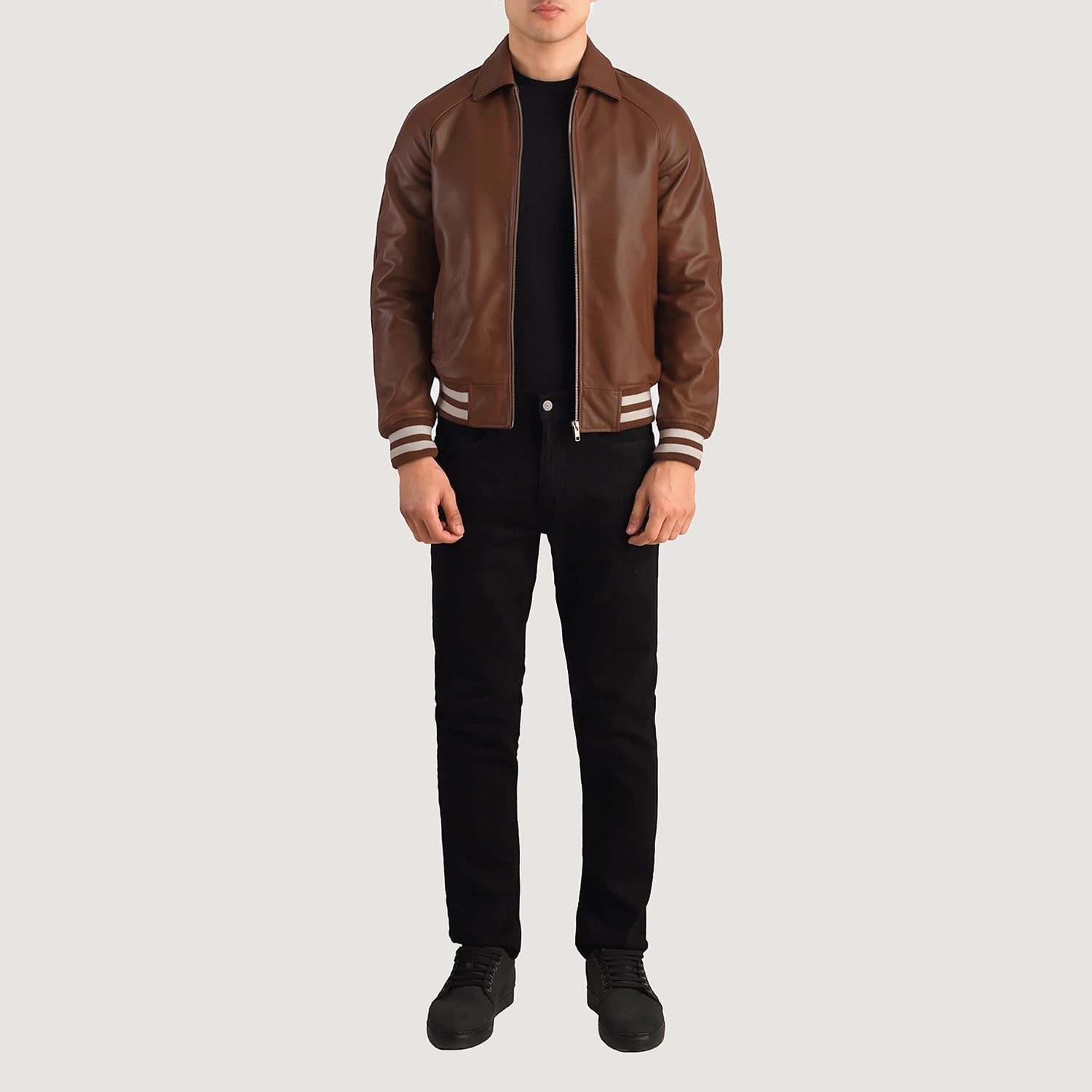 Kensington Modern Leather Varsity Jacket