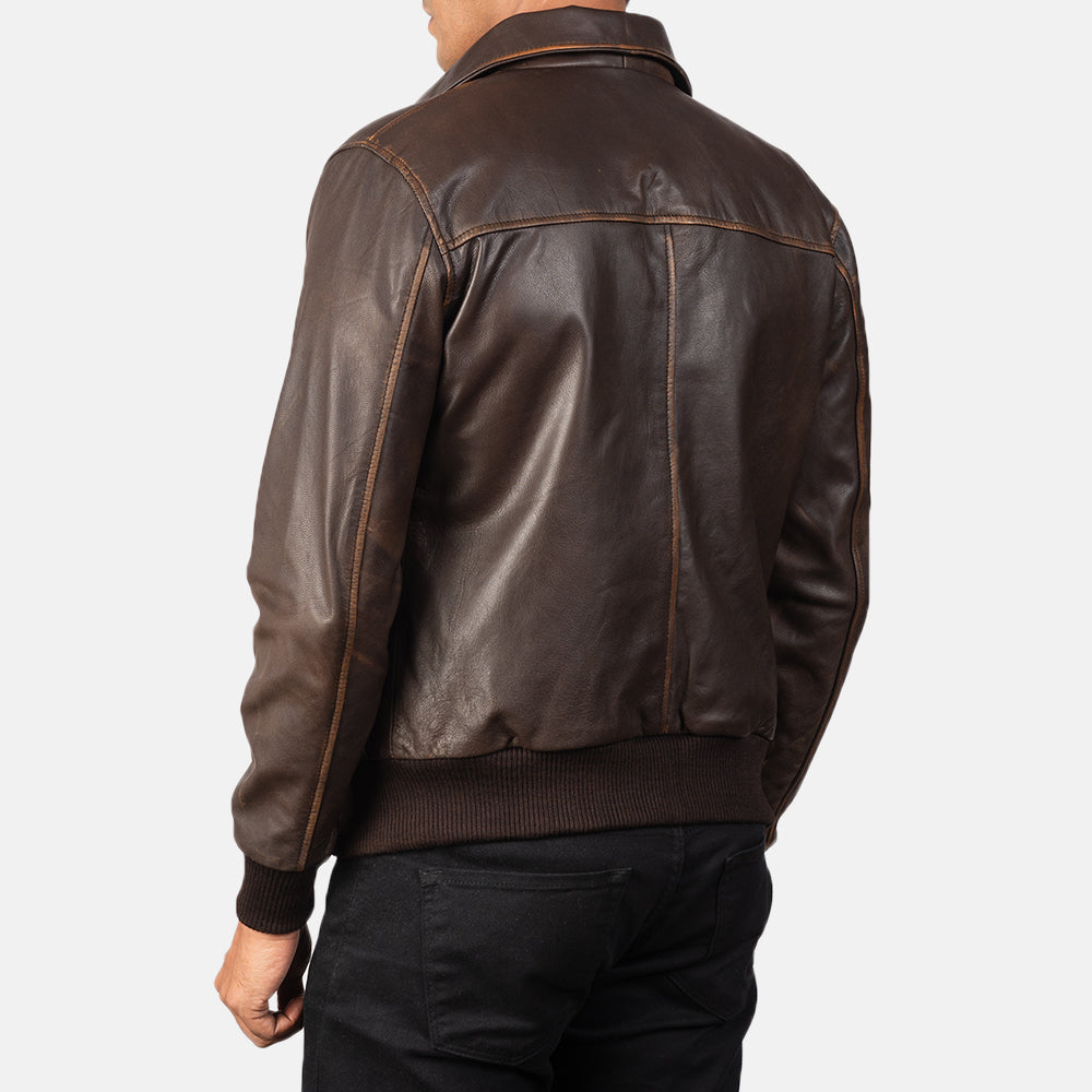 Maverick Classic Leather Bomber Jacket