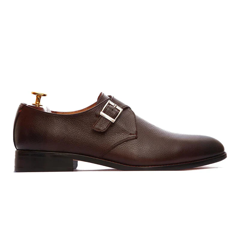 Trevino Premium Leather Monk Strap Shoes