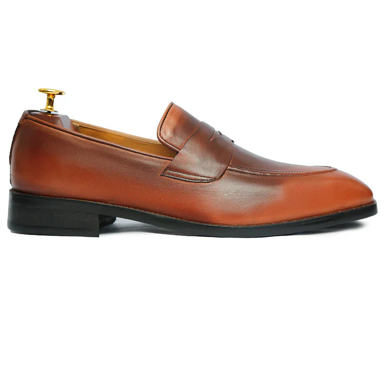 Axton Cow Crust Leather Loafer Shoes