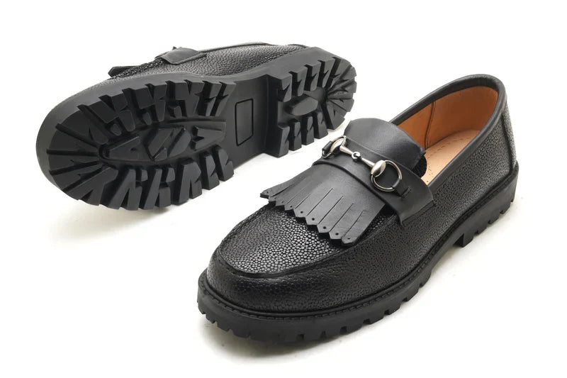 Rilano Textured Leather Loafers