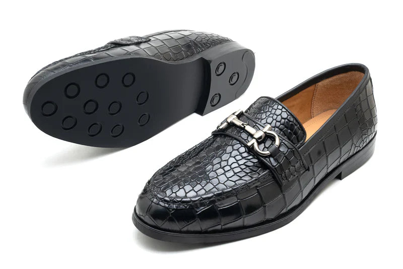 Bellagio Textured Leather Loafer Shoes