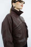 Arvelle Dark Burgundy Leather Jacket