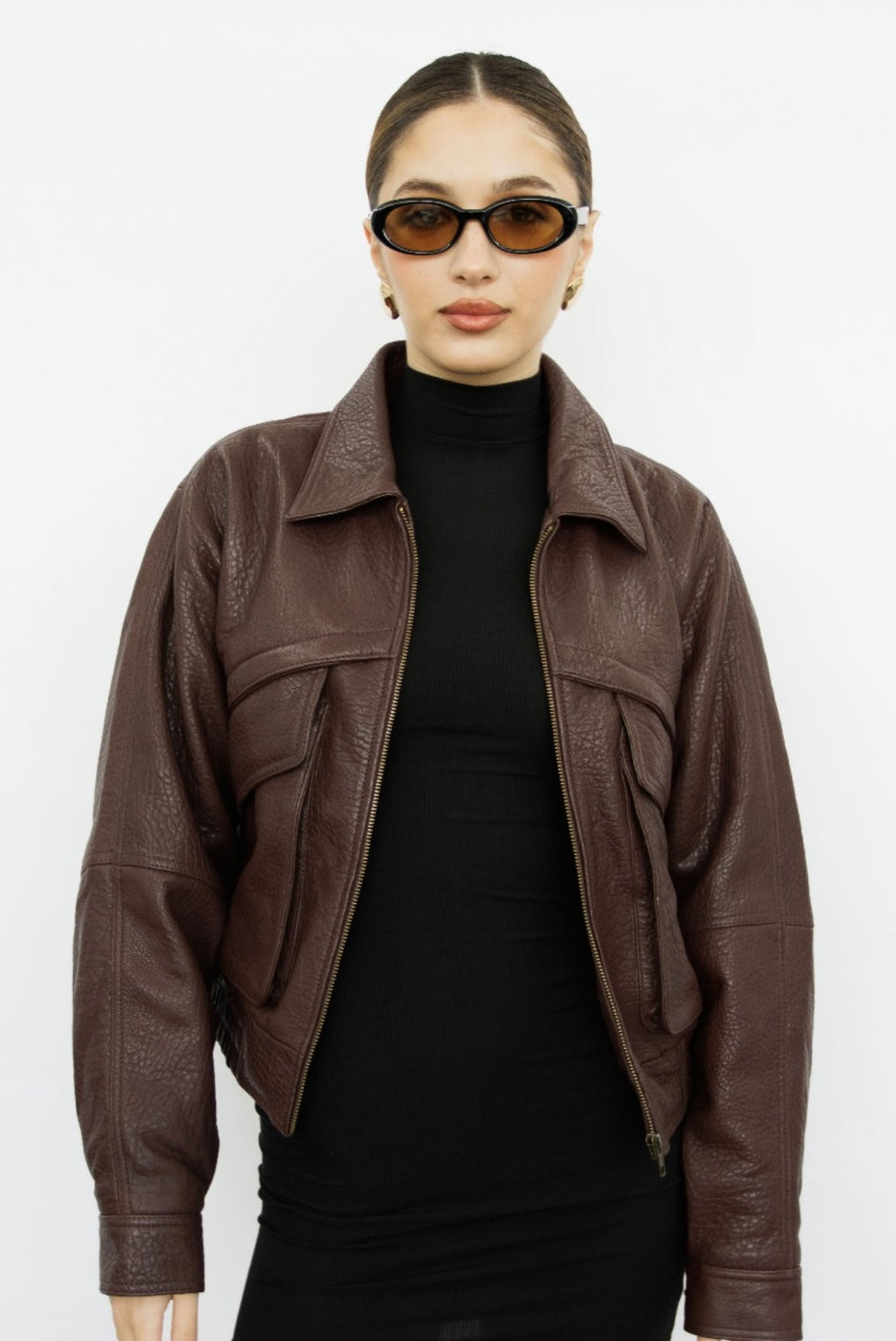 Arvelle Dark Burgundy Leather Jacket