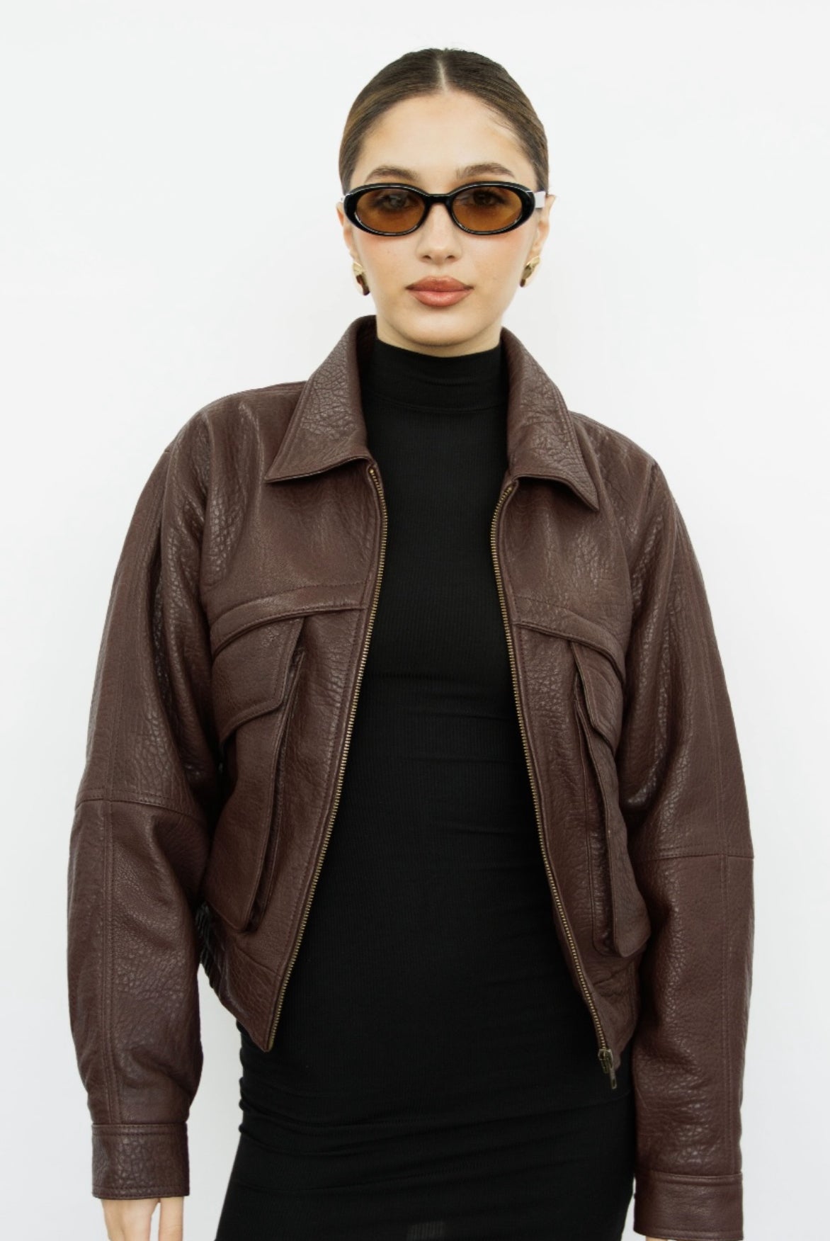 Arvelle Dark Burgundy Leather Jacket