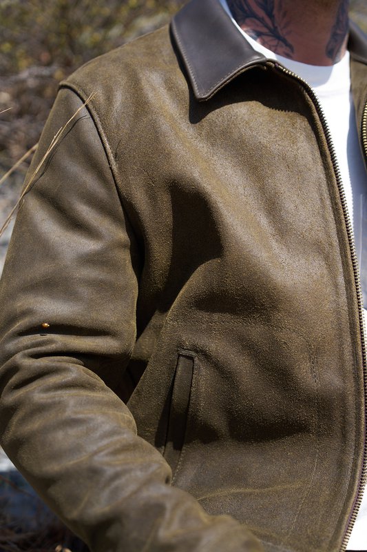 TrailForge Suede Rough-Out Bomber Jacket