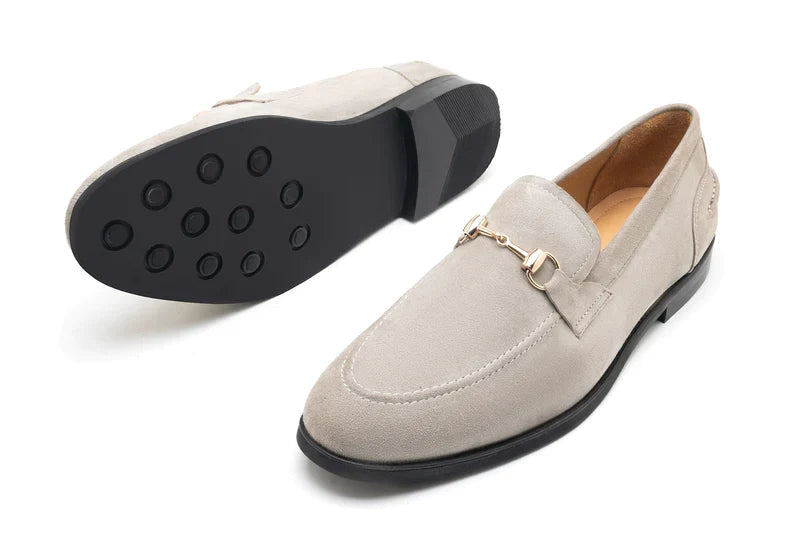 Bucklige Suede Leather Loafer Shoes