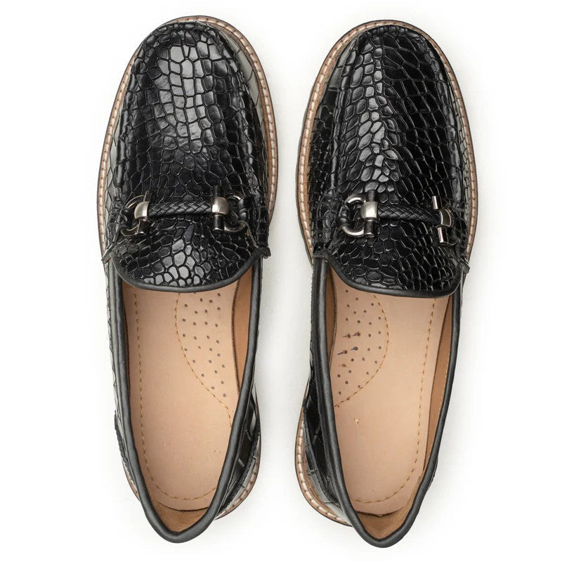 Calvoro Textured Leather Loafers