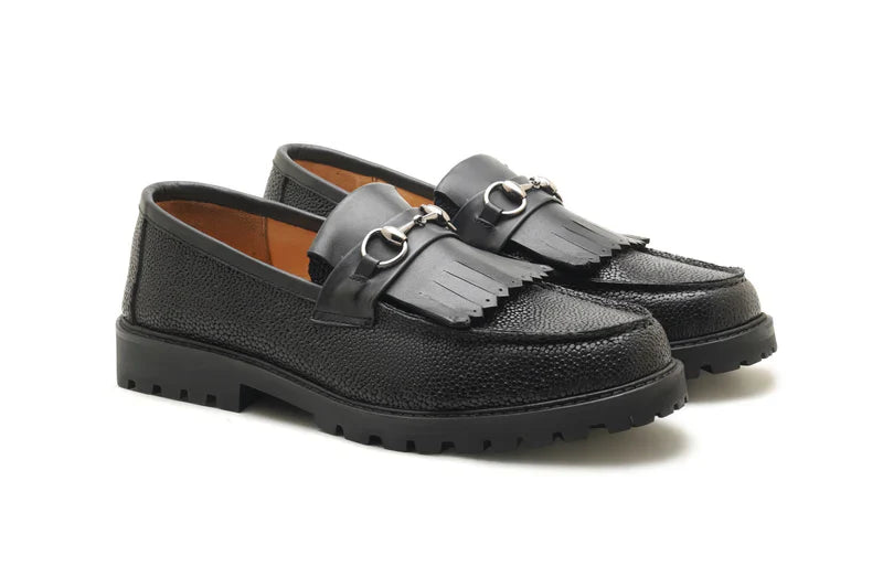 Rilano Textured Leather Loafers