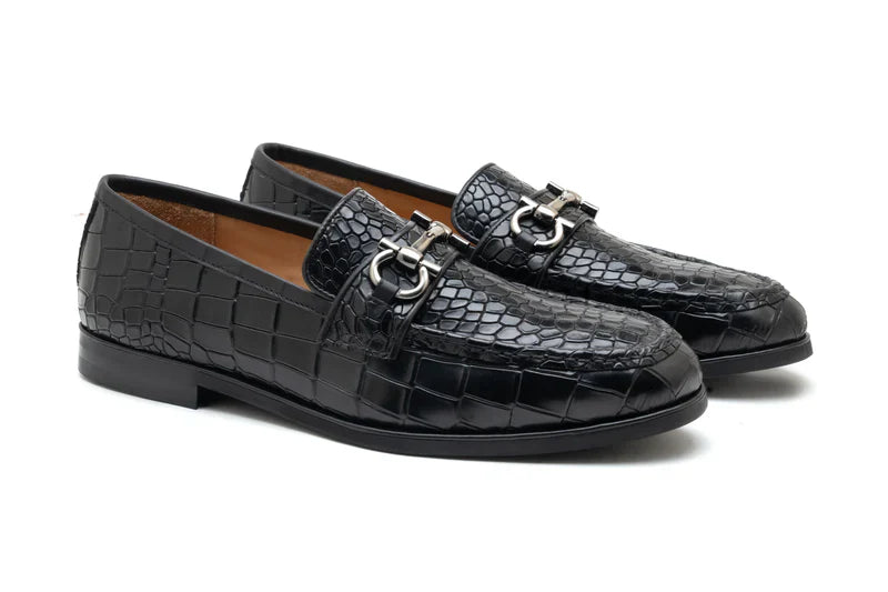 Bellagio Textured Leather Loafer Shoes