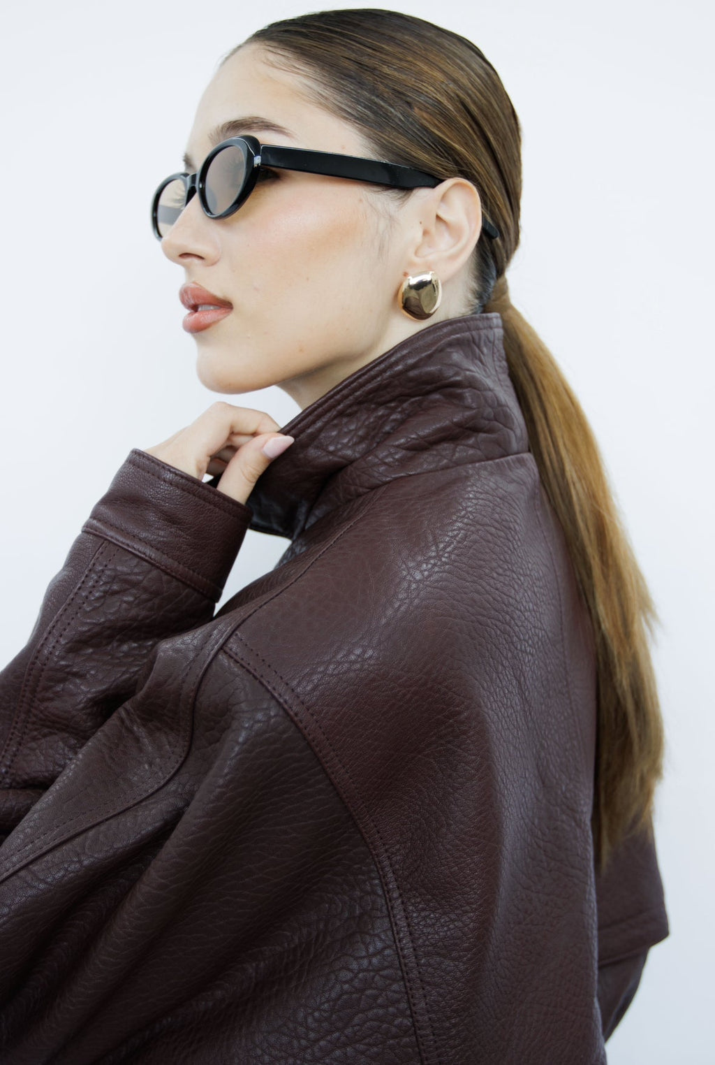 Arvelle Dark Burgundy Leather Jacket