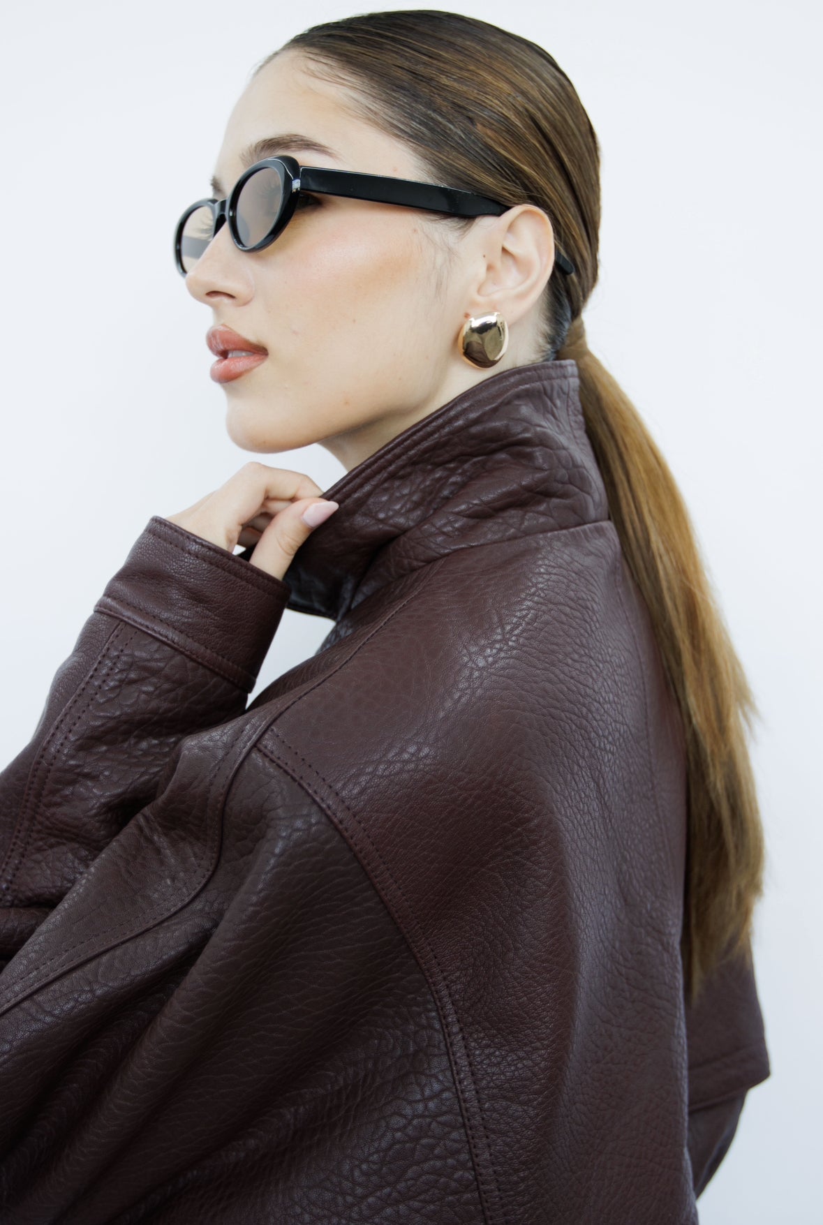 Arvelle Dark Burgundy Leather Jacket