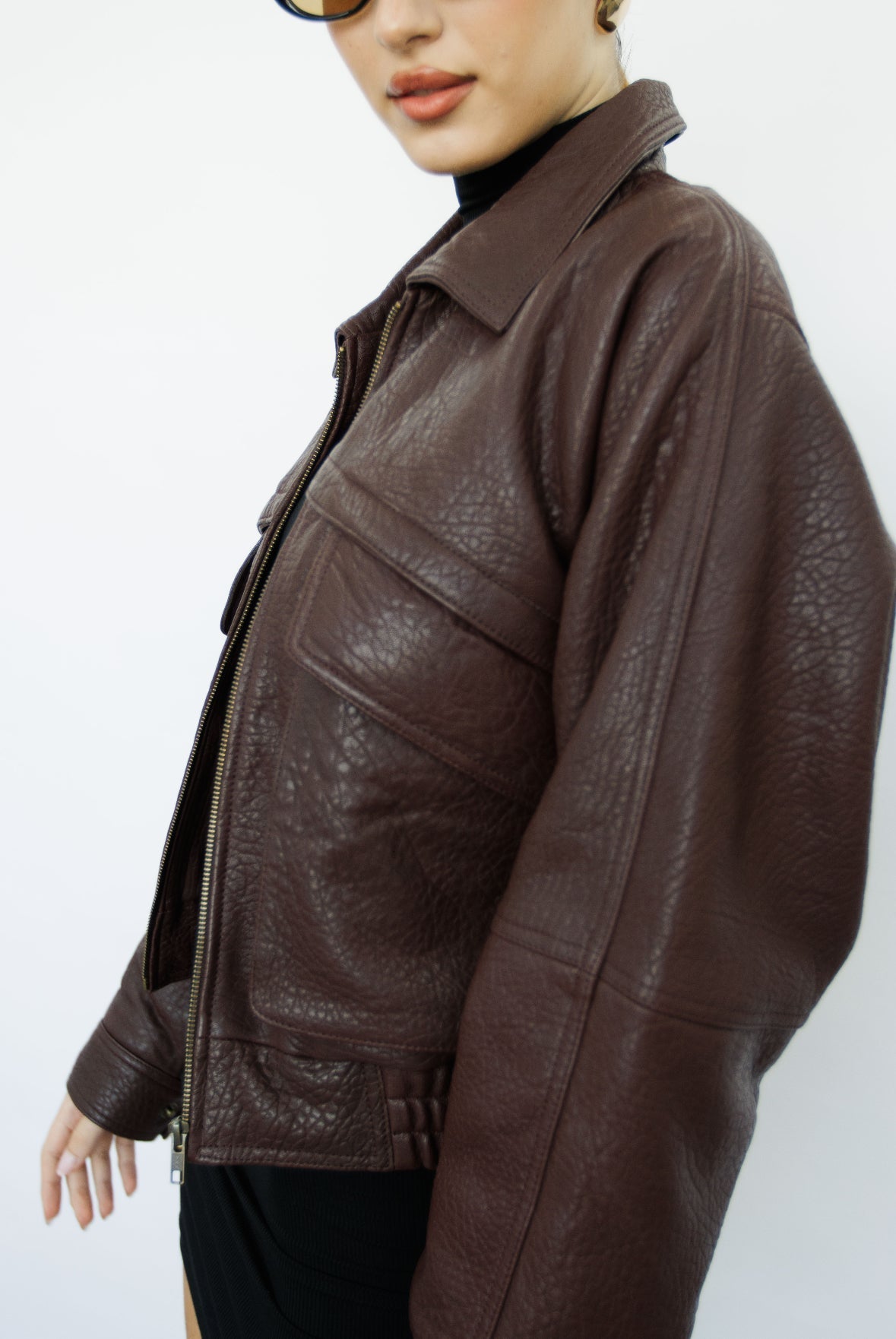 Arvelle Dark Burgundy Leather Jacket