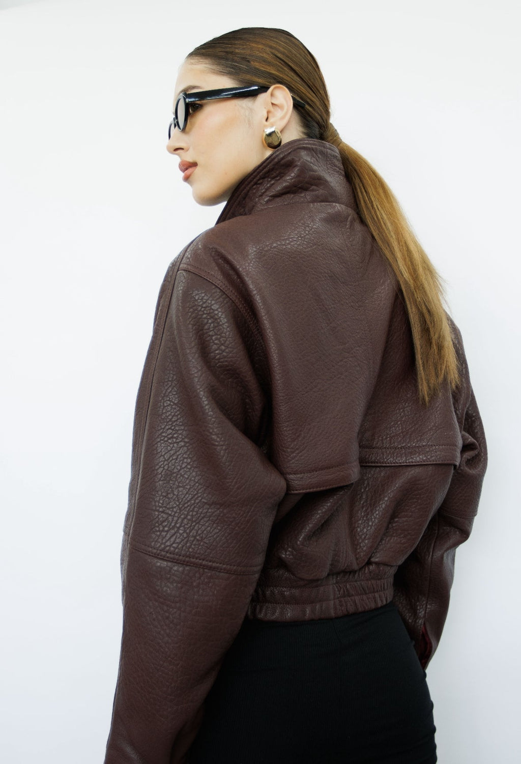 Arvelle Dark Burgundy Leather Jacket