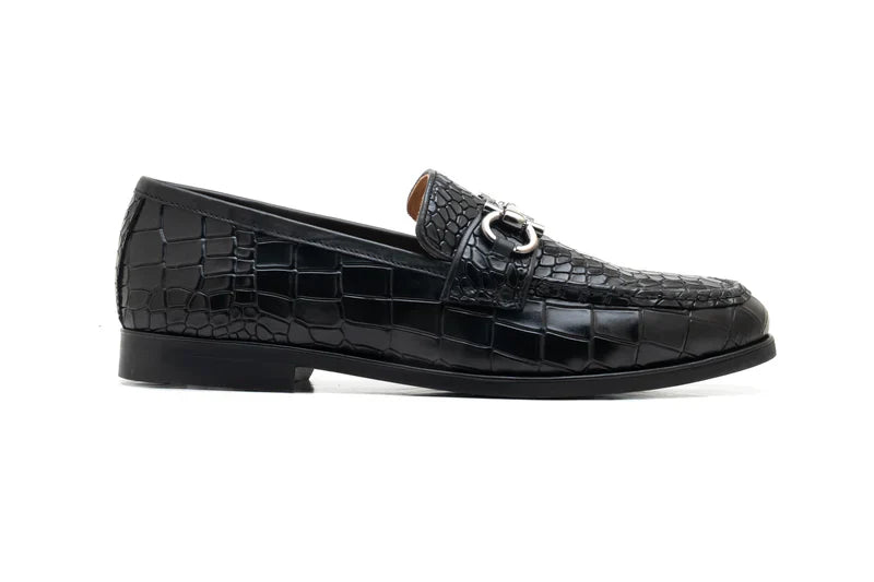 Bellagio Textured Leather Loafer Shoes