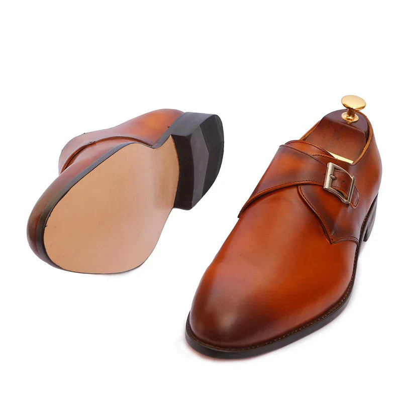 Montero Classic Leather Monk Strap Shoes