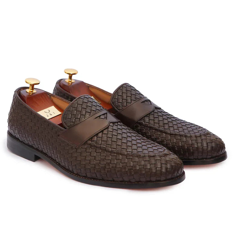 Valmero Textured Leather Loafers