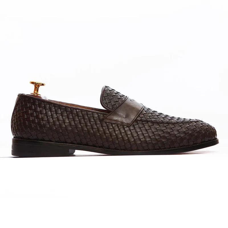 Valmero Textured Leather Loafers
