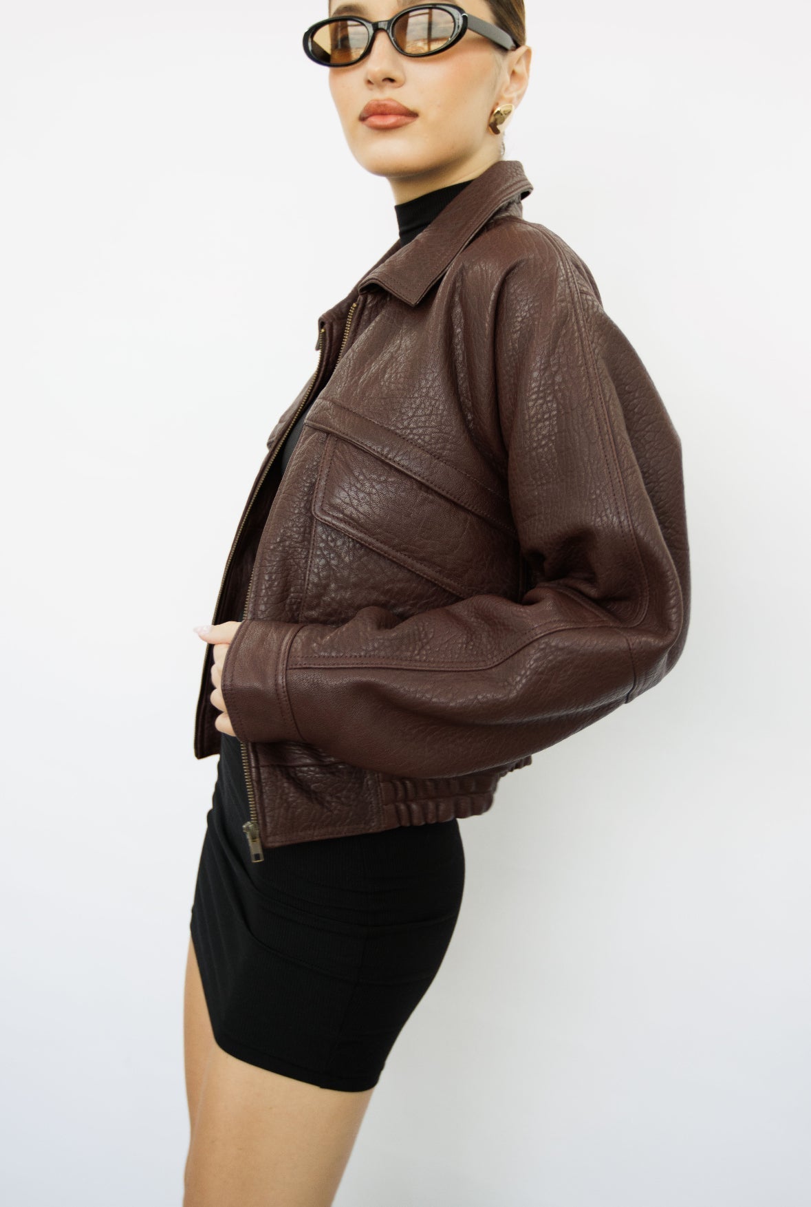 Arvelle Dark Burgundy Leather Jacket