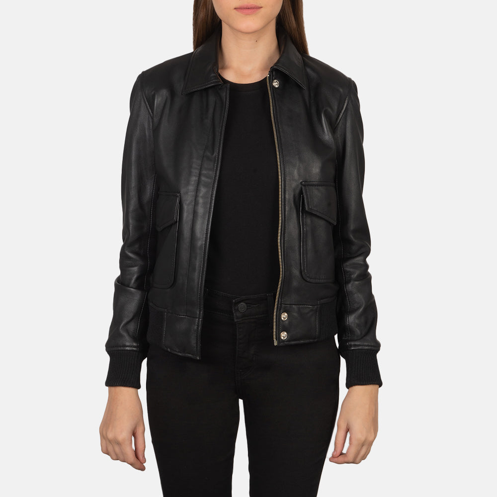 Aviara Heritage Leather Bomber Jacket