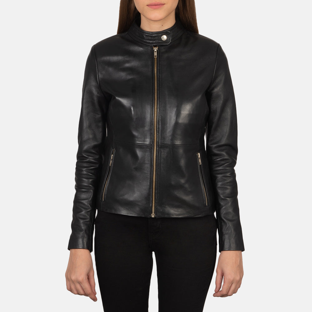Marvello Quilted Leather Biker Jacket