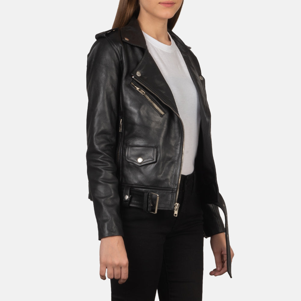 Ravelle Classic Biker Leather Jacket